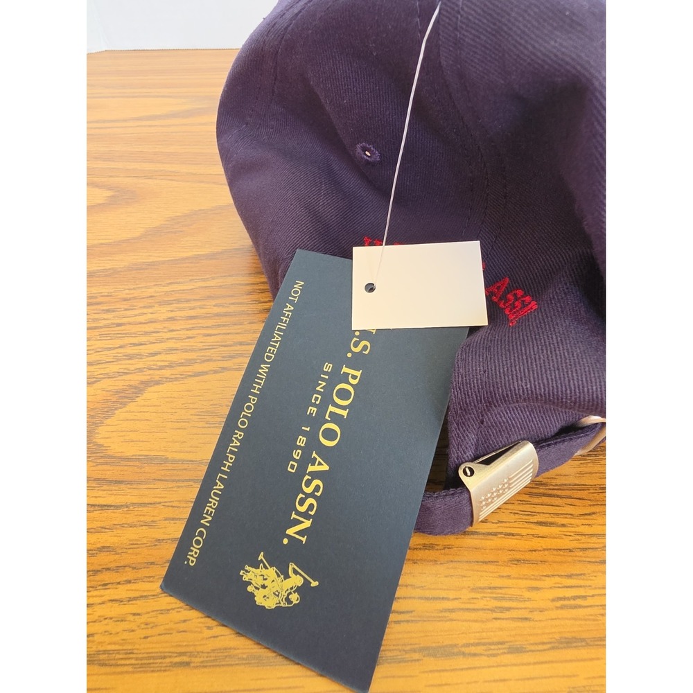 NWT U.S. Polo Assn. BLUE Adjustable Baseball Cap USA Flag Embroidery 250TH - Picture 9 of 9